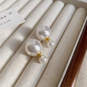 Náušnice Perlové elegantní náušnice s kamínky pro ženy | náušnice, šperky - HE16861-1