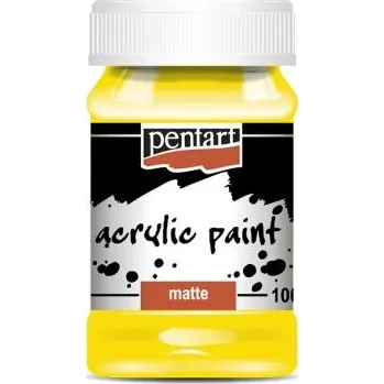 Vodová barva Pentart Akrylová barva matná PENTART 100 ml ŽLUTÁ