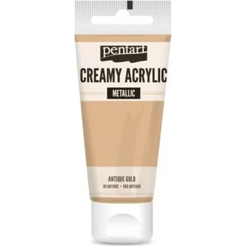 Výtvarná barva Pentart Krémová akrylová barva metalická PENTART 60 ml ANTICKÁ ZLATÁ