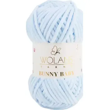 Příze Wolans Bunny Baby 10011 Dětská modrá (Žinylková příze Bunny baby Baby modrá)