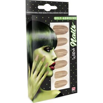 Karnevalový doplněk Widmann&nbsp;Nehty čarodějnické hnědé