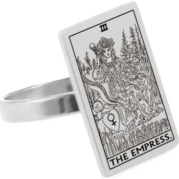 Prsten Ocelový prsten tarot | dámský šperk - THE EMPRESS-200021498 , 7