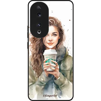 Pouzdro na mobilní telefon Lesklé pouzdro Exclusive iSaprio - Girl With Latte - Honor 90 5G