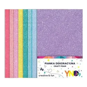 Set školních potřeb Pianka dekoracyjna brokat pastel 5szt