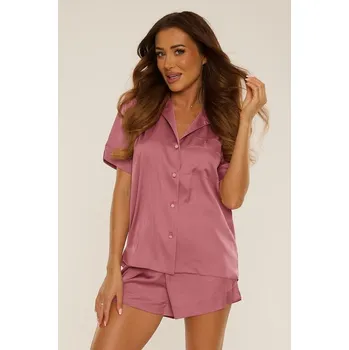 Dámské pyžamo Dámské saténové pyžamo Cordelia starorůžové XL