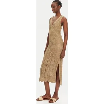 Dámské šaty TWINSET Úpletové šaty 251TT319A Béžová Slim Fit S