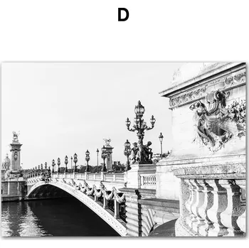 Obraz Černobílý vintage obraz s motivy Paříže | retro plakát, obraz do bytu - D , 40 x 60 cm bez rámu