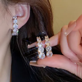 Náušnice Křišťálové zirkonové visací náušnice | dámské náušnice, stříbrné náušnice