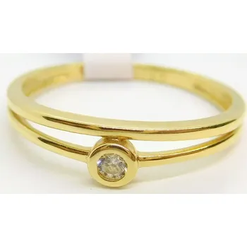 Prsten Klenoty Budín Zásnubní dámský zlatý prsten se zirkonem 585/1,53gr vel. 57 HK1209 (Klenoty Budín Zásnubní dámský zlatý prsten se zirkonem 585/1,53gr vel. 57 HK1209)