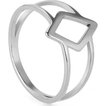 Prsten Ocelový dámský prsten rhombic | šperk - Barva oceli , 10