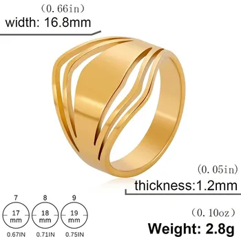 Prsten Ocelový prsten | módní šperk - Styl 7 Gold , 8