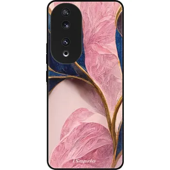 Pouzdro na mobilní telefon Lesklé pouzdro Exclusive iSaprio - Pink Blue Leaves - Honor 90 5G