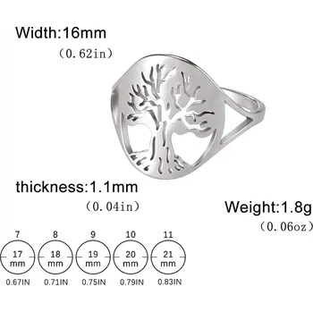 Prsten Dámský prsten strom života | šperk - B Ocel , 11