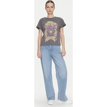 Noisy May T-Shirt Gaby 27033385 Šedá Regular Fit XS