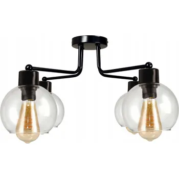 Berge LED lustrové stropní svítidlo 4xE27 průhledná skleněná koule