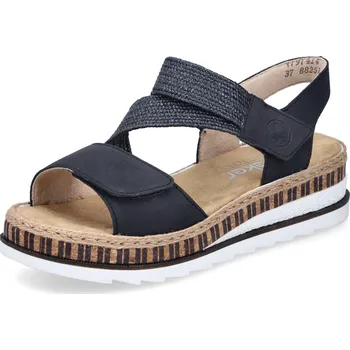 Dámské sandále DÁMSKÉ SANDÁLY RIEKER V7974-14 MODRÁ Barva: MODRÁ, Velikost: 37