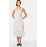 Pieces Letní šaty Vilde 17156565 Bílá Regular Fit S