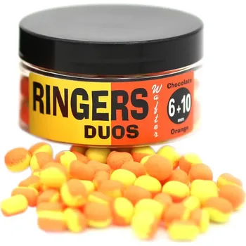 Boilies Ringers - Wafters Duos oranžová & žlutá 6+10mm 70g