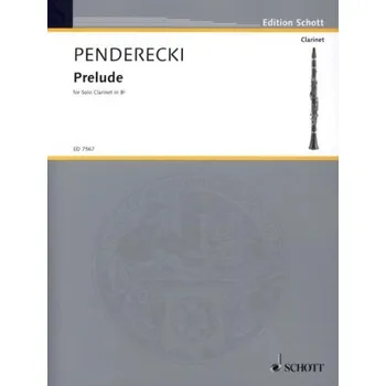 Krzysztof Penderecki: Prelude (noty na klarinet)