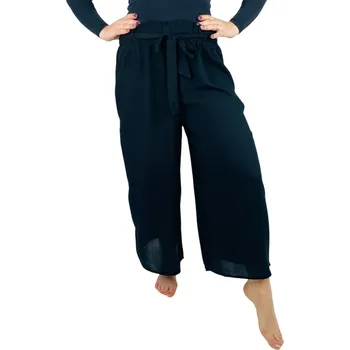 Dámské kalhoty Kalhoty se širokými nohavicemi B7JN021 - černé Velikost: M
