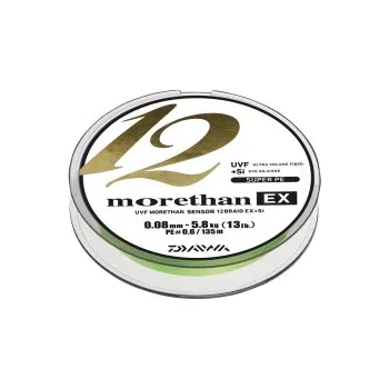 Daiwa Morethan 12 Braid EX+SI Lime Green135m 0,18mm 16,2kg