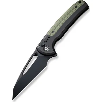 kapesní nůž CIVIVI Sentinel Strike černá hliníková rukojeť s OD zeleným FRN integrovaným distančním prvkem čepel