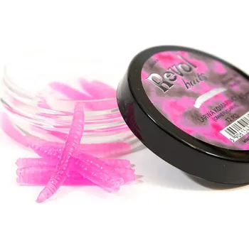 Umělá nástraha Revol Baits nástraha Crane Fly larva 45mm příchuť krevetka, barva růžová UV 12ks