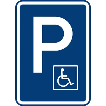 Dopravní značení Dopravní Značka IP12+O1 Vyhrazené parkoviště pro invalidu 500x700 mm