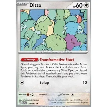 Karetní hra Pokémon MEW 132/165 Ditto - 151 Stav: Near Mint, Verze: REVERSE HOLO