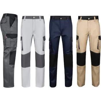 Pánské kalhoty VL NJORD. Dvoubarevné keprové kalhoty s mnoha kapsami (240 g/m²), z bavlny (35 %) a polyesteru (65 %) bez potisku bez potisku 1 bez potisku