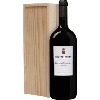 Víno Monbellezio 'Contessa Reggente' Negroamaro Magnum v dřevěné krabici Apulie