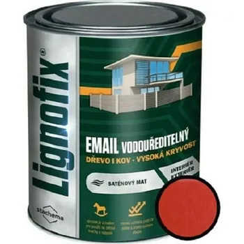 Lak na dřevo STACHEMA Barva vrchní Lignofix Email vodouředitelný červenohnědá 0,75 l