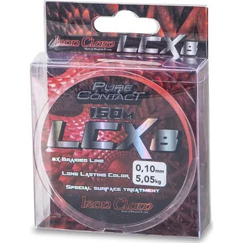 Iron Claw šňůra LCX8 150m 0,17mm červená