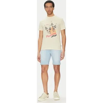 Pánská móda Blend T-Shirt 20718263 Béžová Regular Fit XL