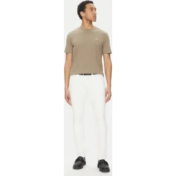 Pánské tričko HUGO T-Shirt Dero222 50466158 Hnědá Regular Fit XS