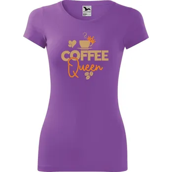 Dámské tričko DOBRÝ TRIKO Dámské tričko Coffee queen Velikost: S, Barva: Fialová