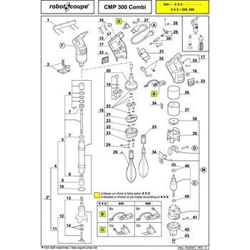 Kuchyňský robot ROBOT COUPE s.n.c. Robot Coupe CMP 300 NÁHRADNÍ NOHA MIXERU vč. hřídele 89653