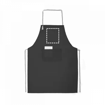 Kuchyňská zástěra CHIVES. Zástěra z bavlny a polyesteru (150 g/m²) 5 Přední horní část, 200 x 240 Transfer, 1 barva