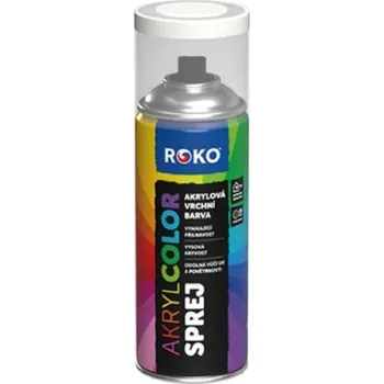 Barva ve spreji ROKOSPOL Barva akrylová vrchní Roko AKRYCOLOR Sprej šedobílá 400 ml