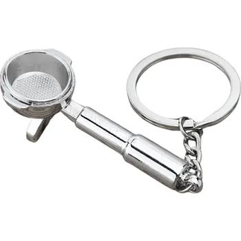 Coffea stříbrný portafilter přívěsek na klíče