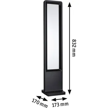 Venkovní osvětlení Paulmann LED světlo na cestu Reana, antracit, 83 cm kov IP44 2 x 4 W LED - Doprava zdarma