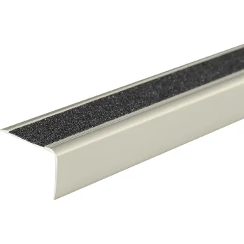 Podlahová lišta Profilteam schodová hrana šroubovací protiskluzná 41x27x1200 Inox E07