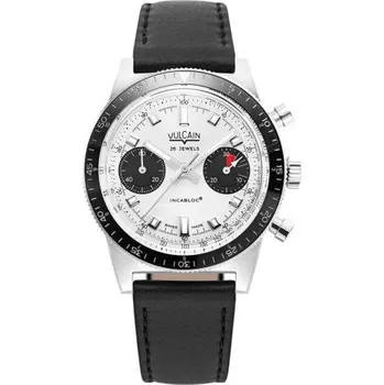 Hodinky Vulcain Skindiver Chronograph White - Black Plain + 5 let záruka a dárek ZDARMA