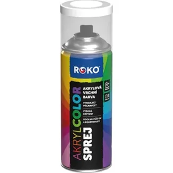 Barva ve spreji ROKOSPOL Barva akrylová vrchní Roko AKRYCOLOR Sprej bílá LESK 400 ml