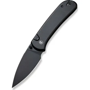 kapesní nůž CIVIVI Qubit Černá Hliníková Rukojeť Černá Stonewashed Čepel 14C28N C22030E-1