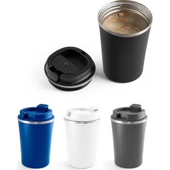 Termohrnek PHELPS. Cestovní hrnek z nerezové oceli a PP 470 ml 1 bez potisku bez potisku