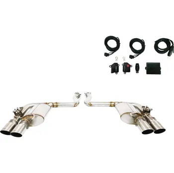 Výfuková trubka ULTER SPORT Sportovní výfuk FORD Mustang MK6 2014-2017, 4x duplex koncovka kulatá 90mm Vyberte motor: 5.0 V8 308 / 310kW COUPE