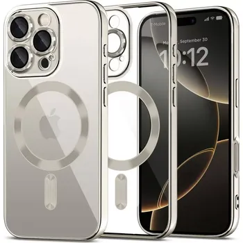 Pouzdro na mobilní telefon Tech-Protect Ochranný kryt na iPhone 16 Pro MAX - Tech-Protect, Magflex MagSafe Shiny Titanium