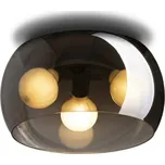 RENDL AMANDA stropní matná černá kouřové sklo 230V E27 3x15W R14133