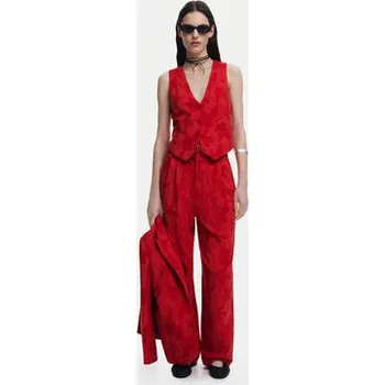 Dámská vesta Desigual Vesta Portland 25SWEW24 Červená Regular Fit XS